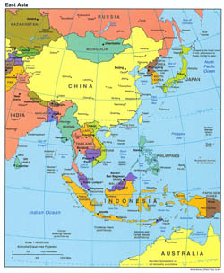 East Asia political map - 2004.