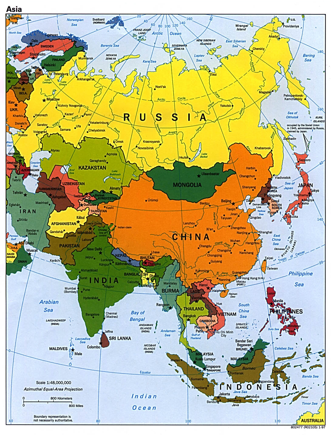 Maps of Asia and Asia countries | Political maps, Administrative and