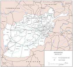 Detailed US Army map of Afghanistan - 2001.