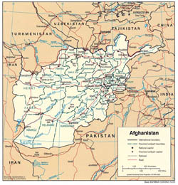 Large detailed political and administrative map of Afghanistan - 2003.