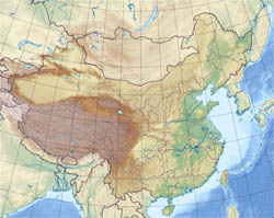 Detailed relief map of China.