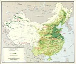 Large scale detailed agriculture map of China - 1967.