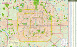 Large detailed street map of Beijing city.