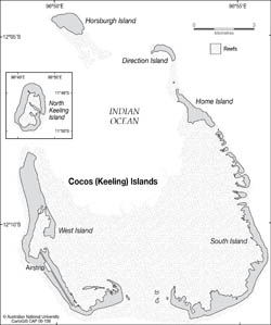Large detailed map of Cocos Keeling Islands.