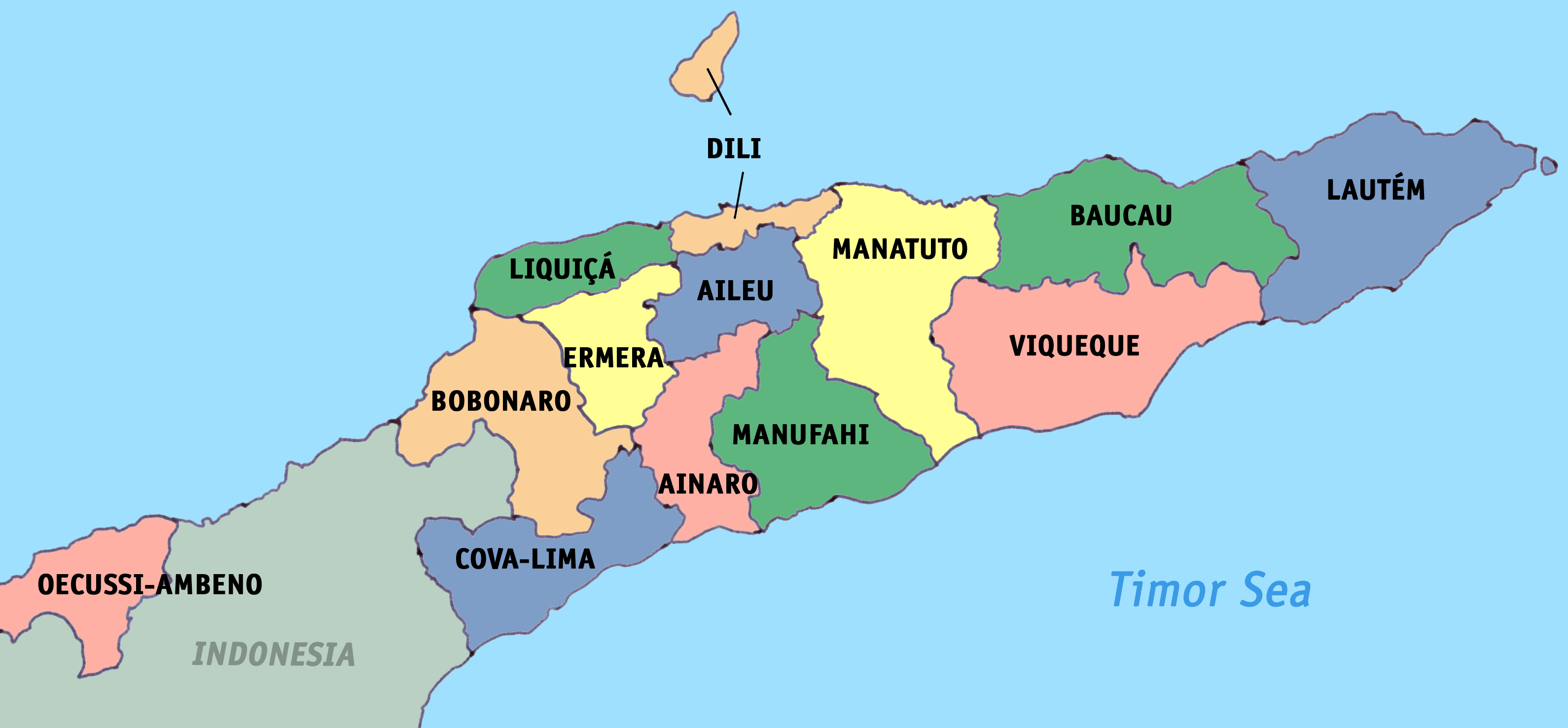 Maps Of East Timor Detailed Map Of East Timor Timor Leste In