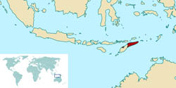 Large location map of East Timor.