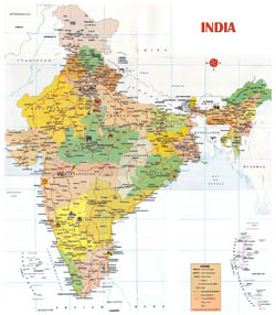 Tourist map of India.