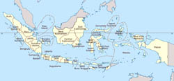 Large administrative map of Indonesia.