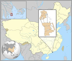 Large location map of Macau.