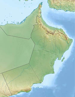 Large relief map of Oman.