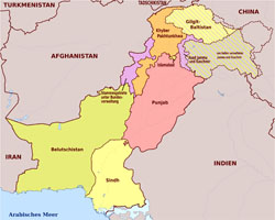 Large administrative map of Pakistan.