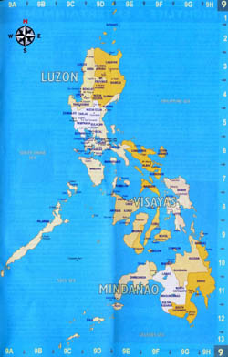 Large administrative map of Philippines with major cities.