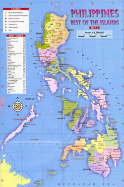Large political and administrative map of Philippines.