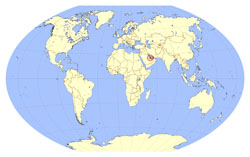 Large location map of Qatar.