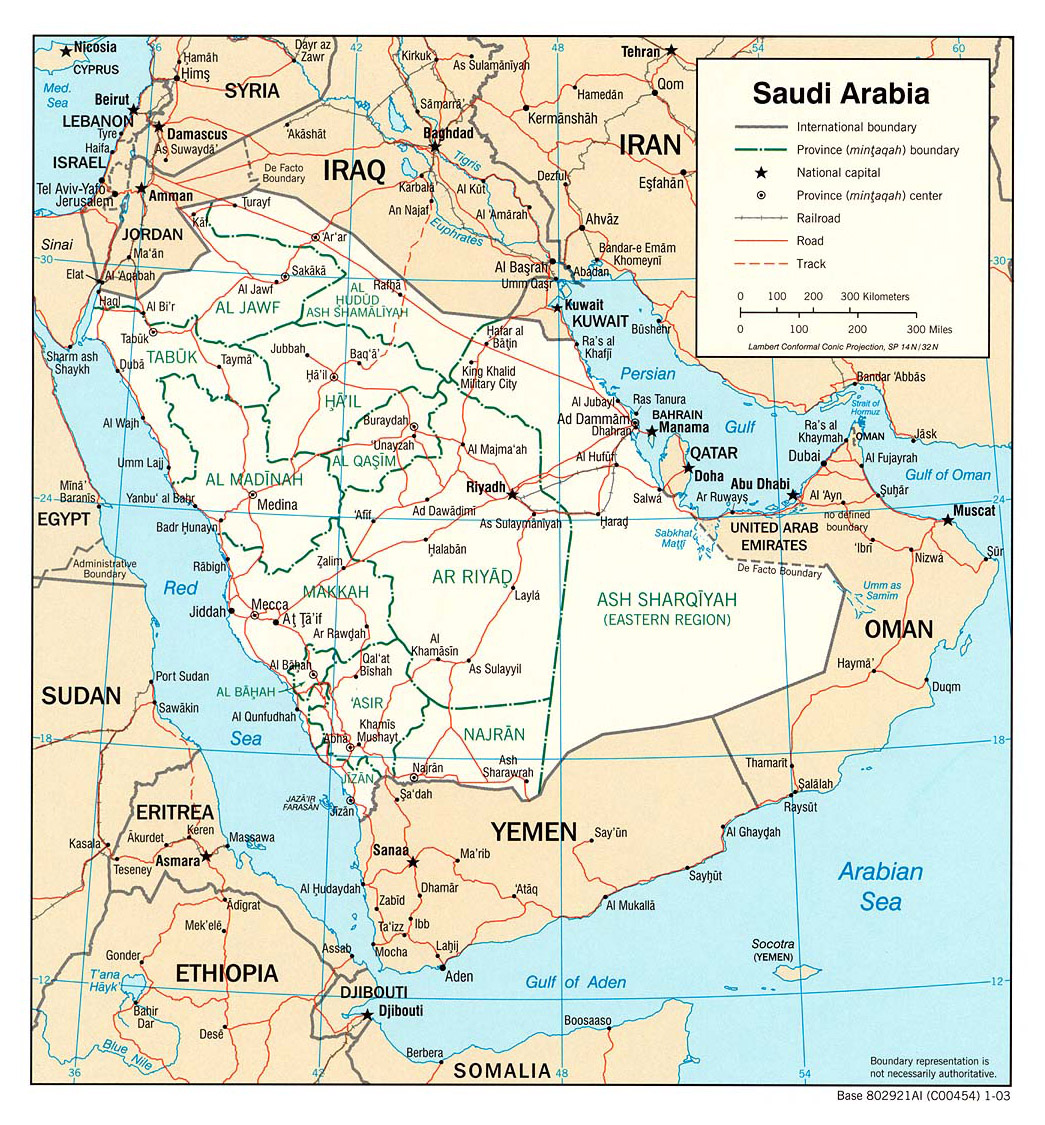 arabian peninsula political map