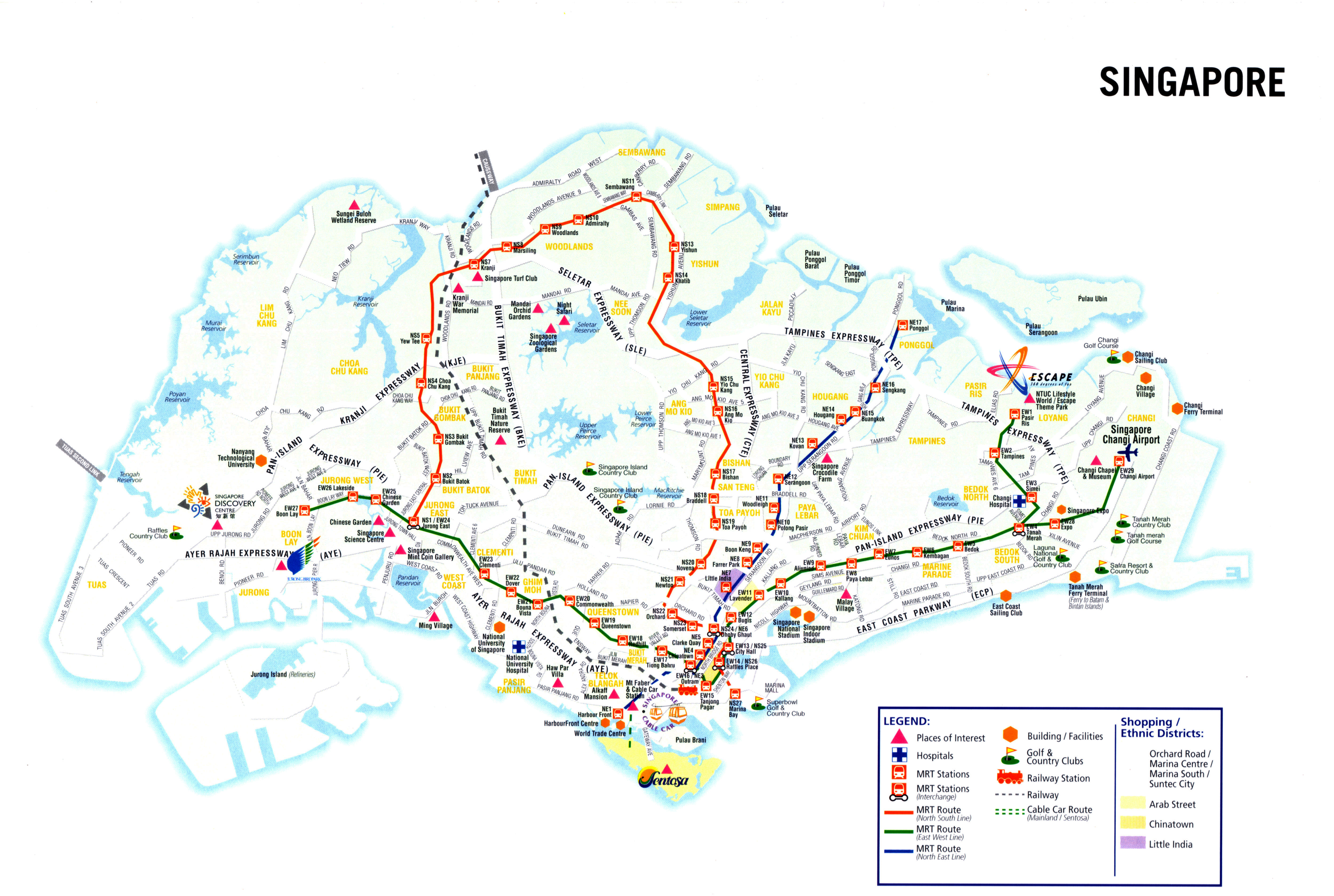 Maps Of Singapore Detailed Map Of Singapore In English Tourist Map Of Singapore Road Map 