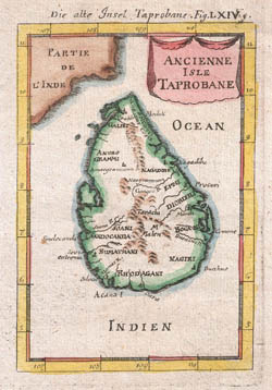Large scale old map of Sri Lanka (Ceylon) - 1686.