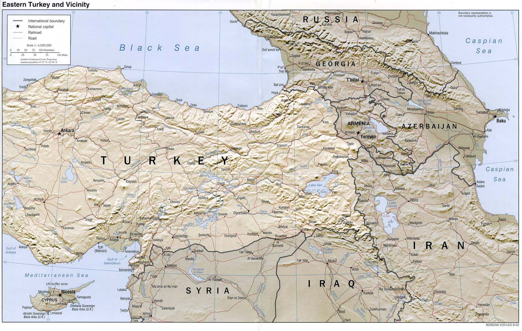 political map of turkey and surrounding countries
