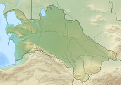Large relief map of Turkmenistan.