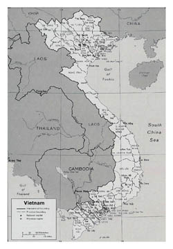 Large political and administrative map of Vietnam.