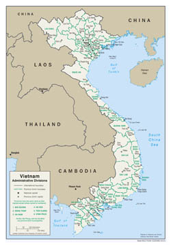 Large scale administrative divisions map of Vietnam - 2001.
