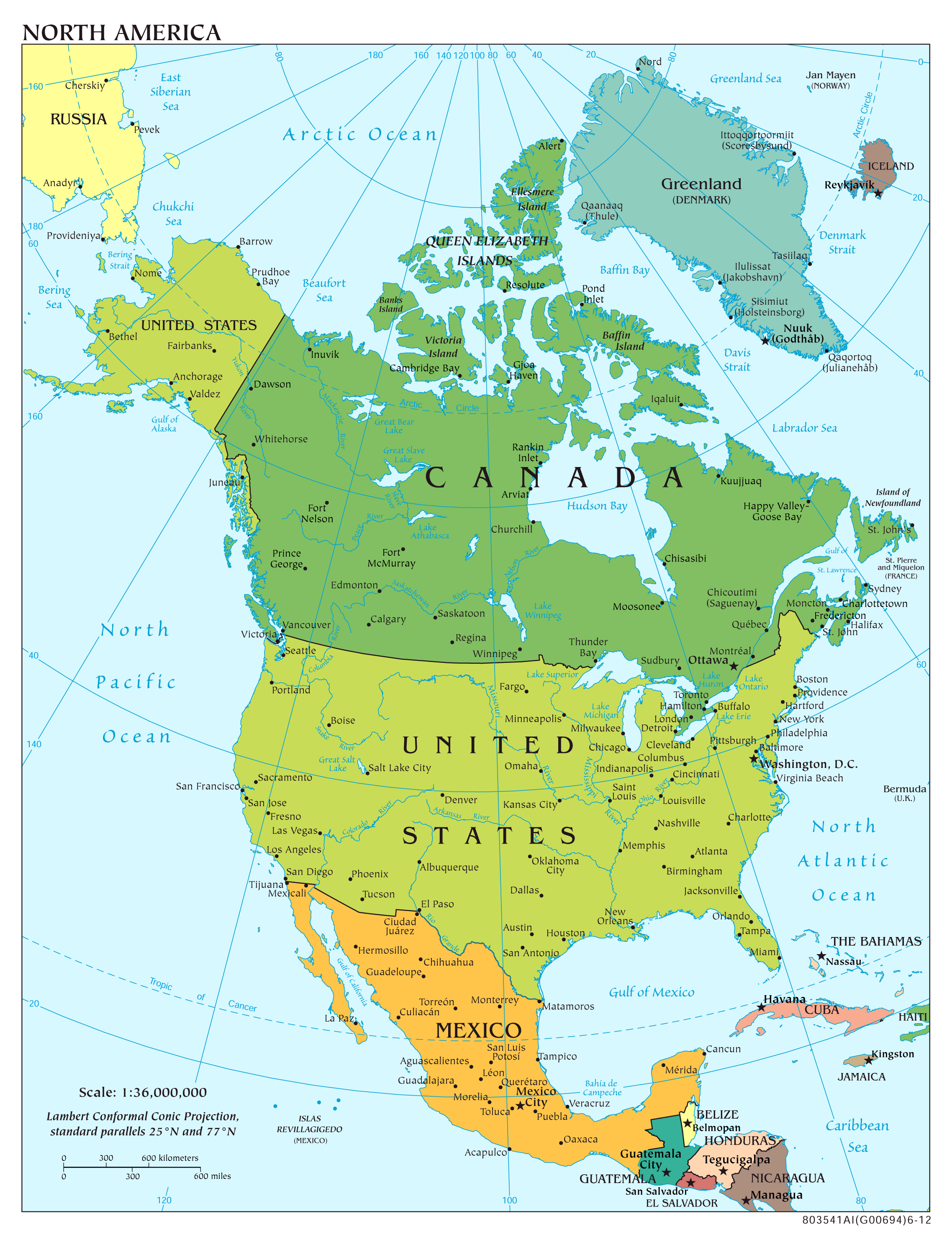 large-political-map-of-north-america-with-relief-and-cities-2000