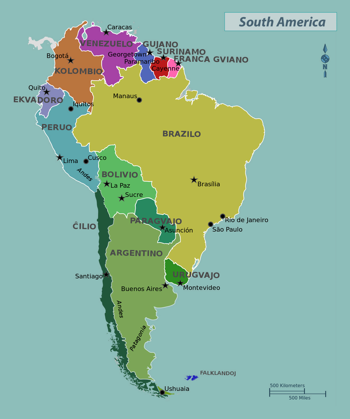 Maps of South America and South American countries | Political maps