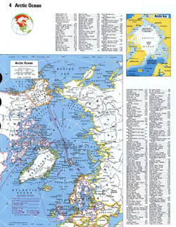 Large detailed map of Arctic Ocean.