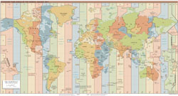 Large scale Time Zones map of the World - 2013.