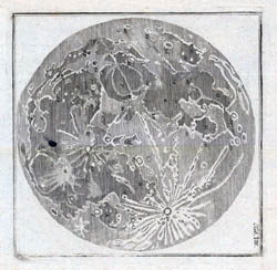 Detailed map of the Moon - 1783.
