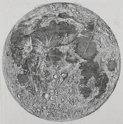 Large detailed map of the Moon - 1692.
