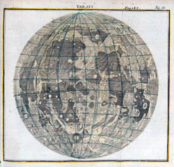 Large detailed map of the Moon - 1723.