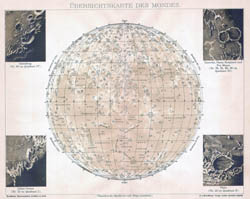 Large detailed map of the Moon - 1898.